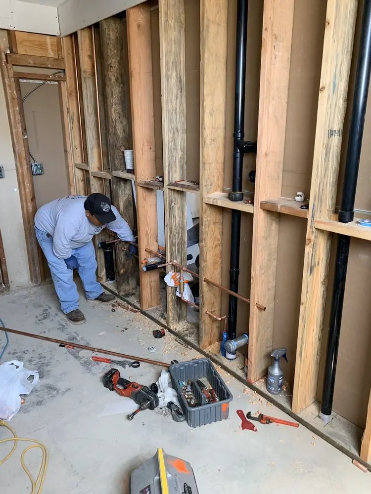 Commercial rough-in plumbing for Water Heater Replacement in Califon
